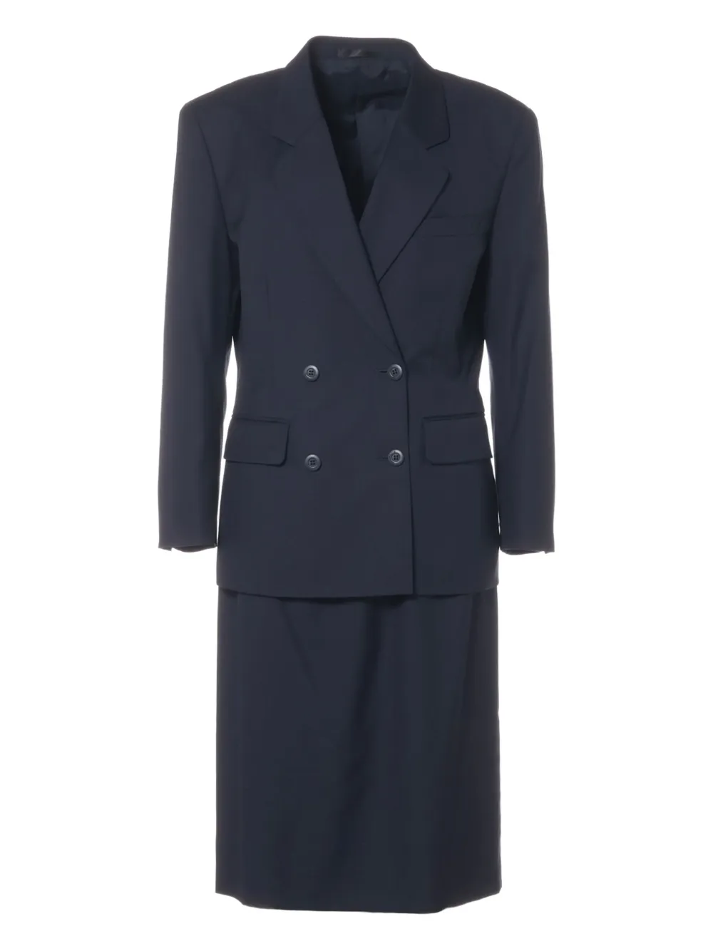 Pre-owned Burberry 1990-2000s Double-breasted Suit In Blue