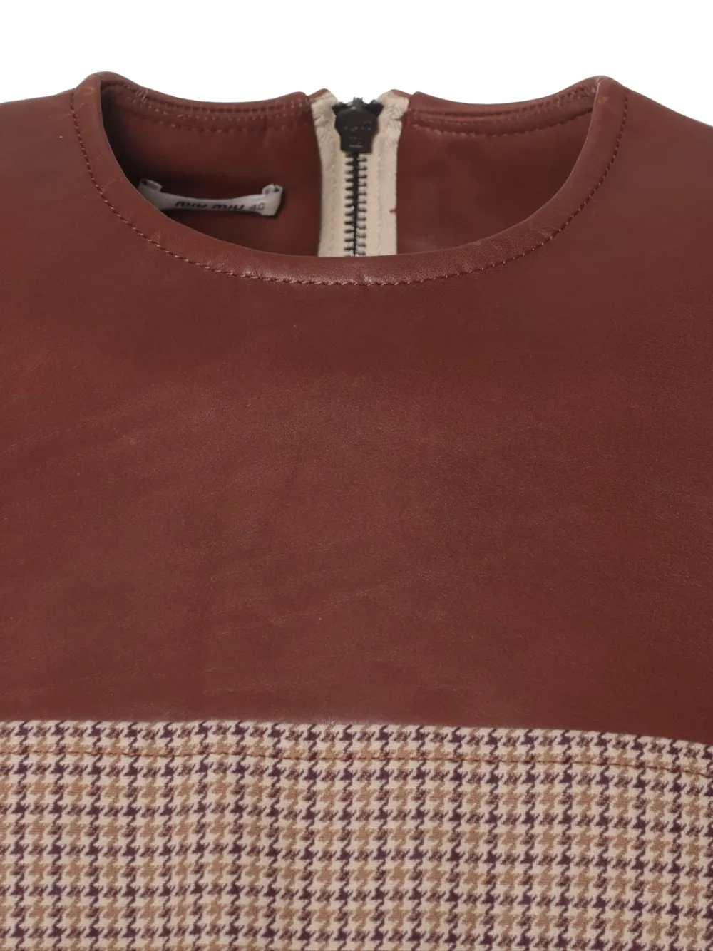 Pre-owned Miu Miu 2014 Sleeveless Pocket Dress In Neutral