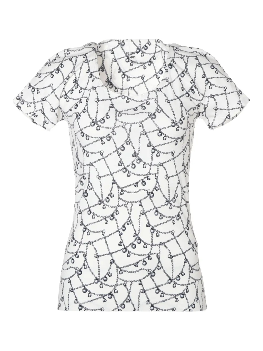 Hermès Pre-Owned 2000s chain-print T-shirt | White | Image 1