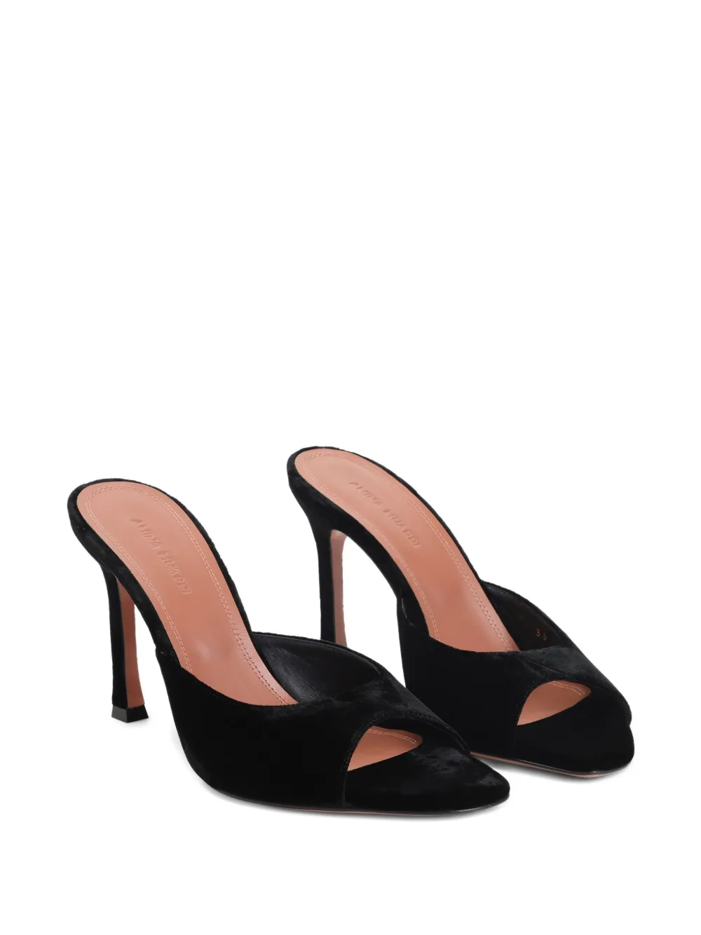 Amina Muaddi 105 mm Alexa sandalen met hak Zwart