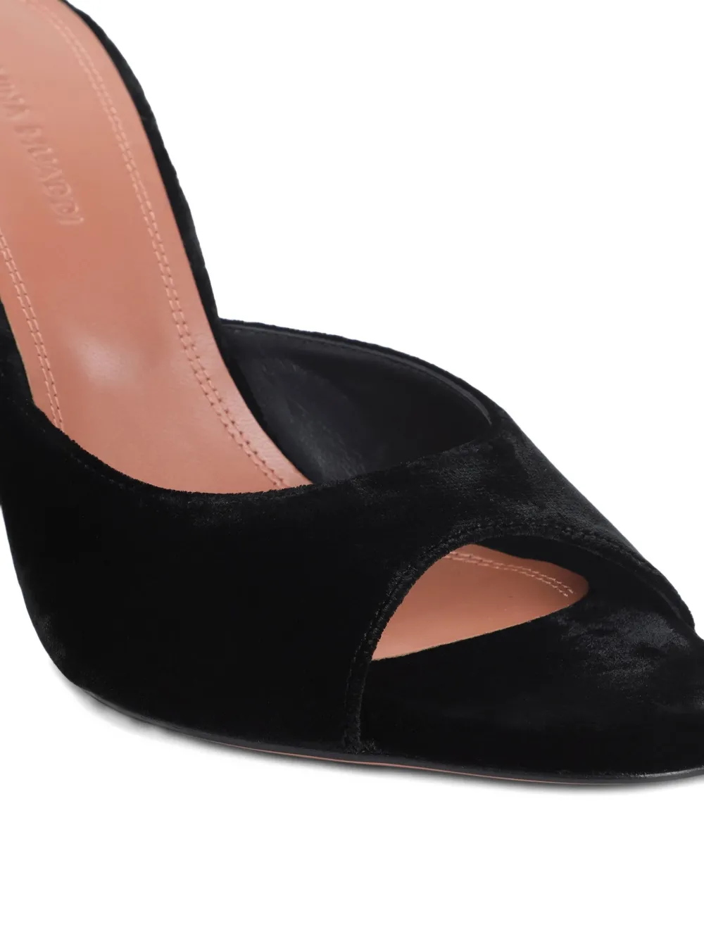Amina Muaddi 105 mm Alexa sandalen met hak Zwart