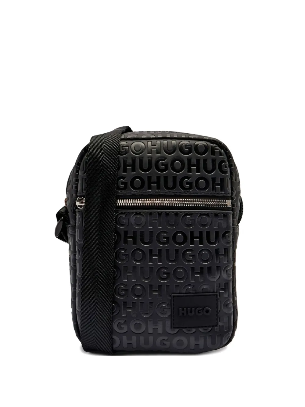 Hugo Boss Logo-embossed Shoulder Bag In Black