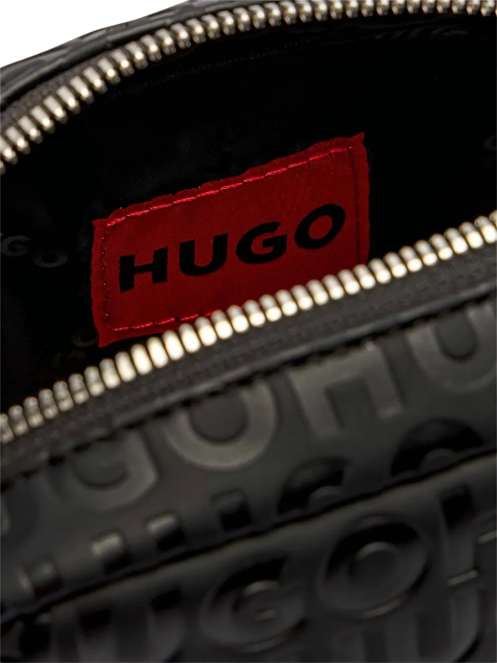 Hugo Boss Logo-embossed Shoulder Bag In Black