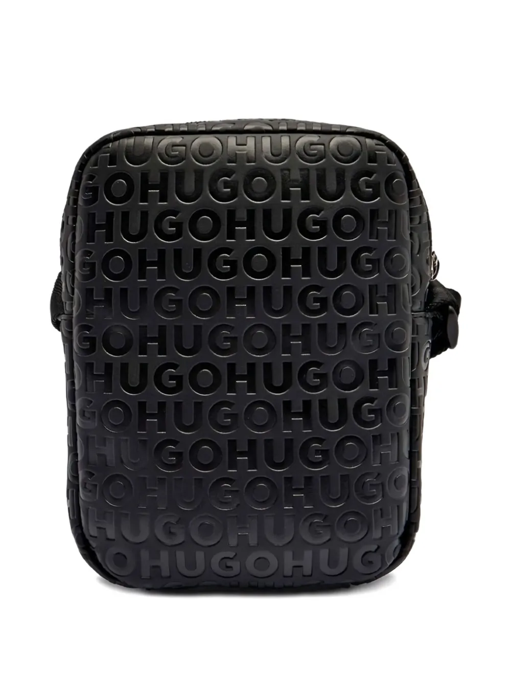 BOSS logo-emed shoulder bag - Zwart
