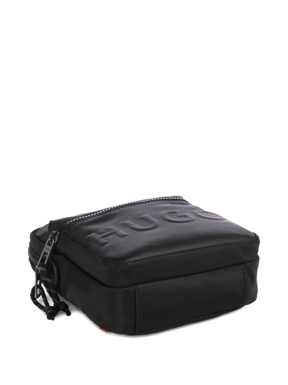 BOSS logo-emed shoulder bag - Zwart