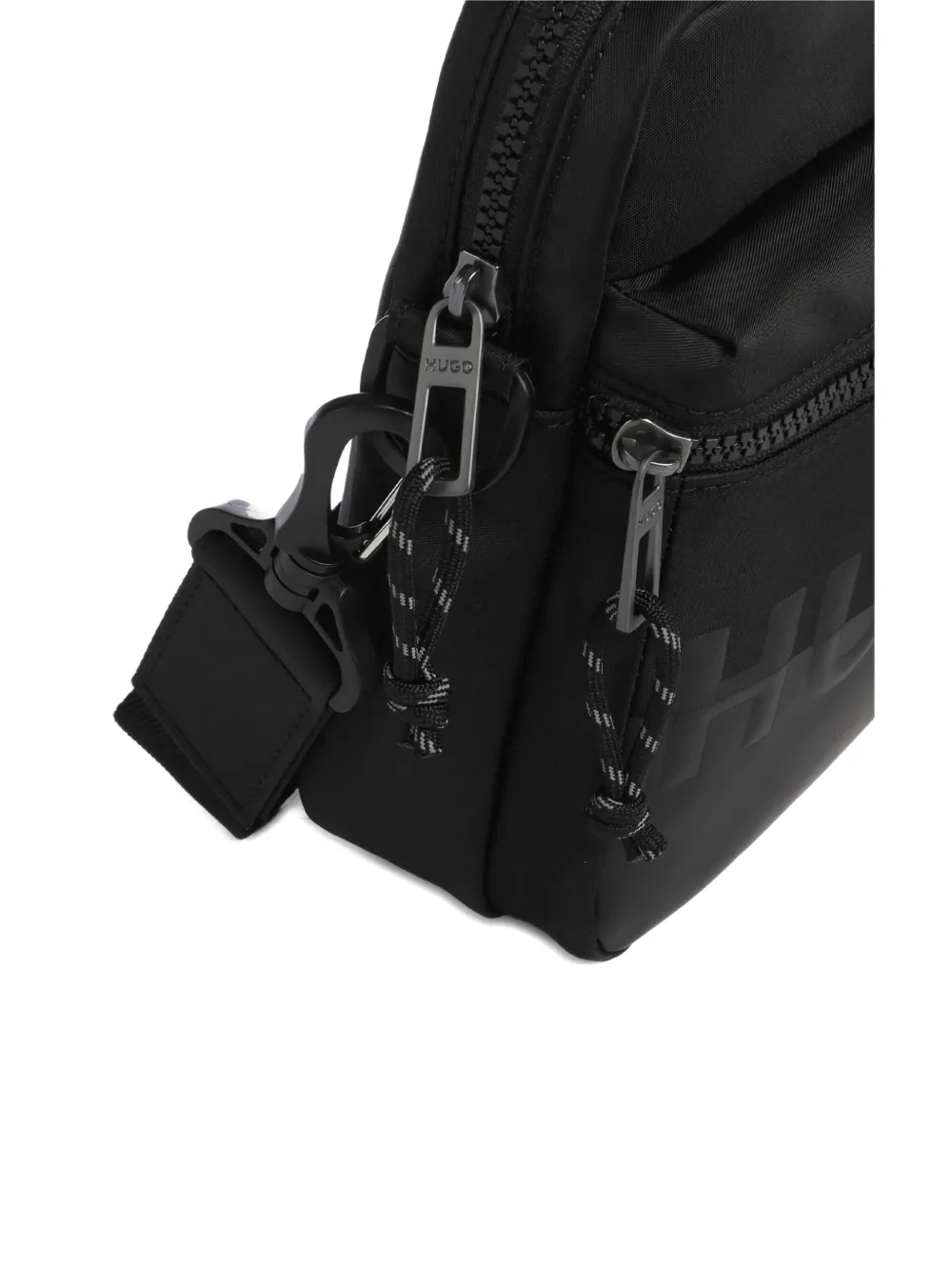 Hugo Boss Logo-embossed Shoulder Bag In Black