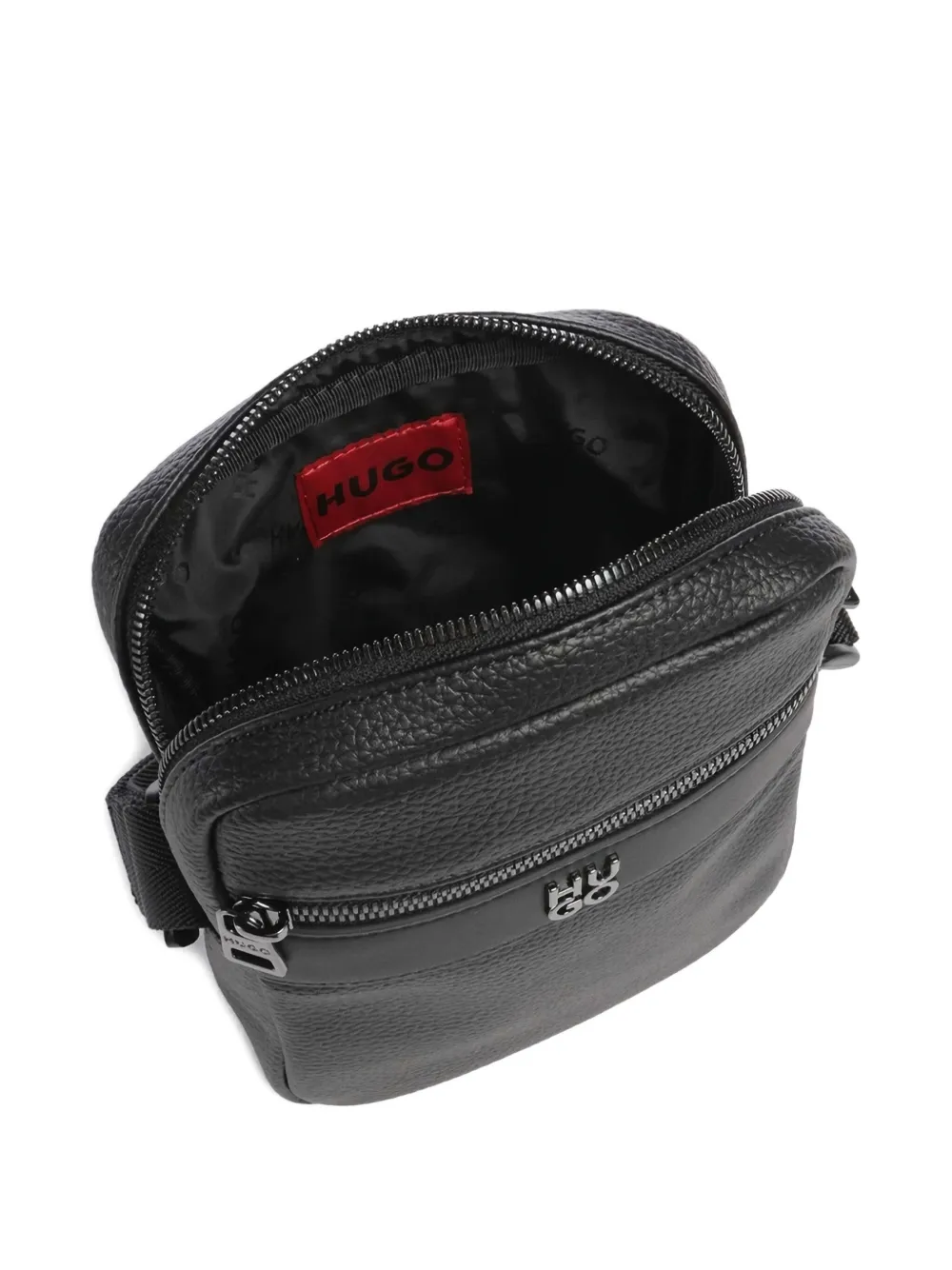 Hugo Boss Logo-plaque Shoulder Bag In Black