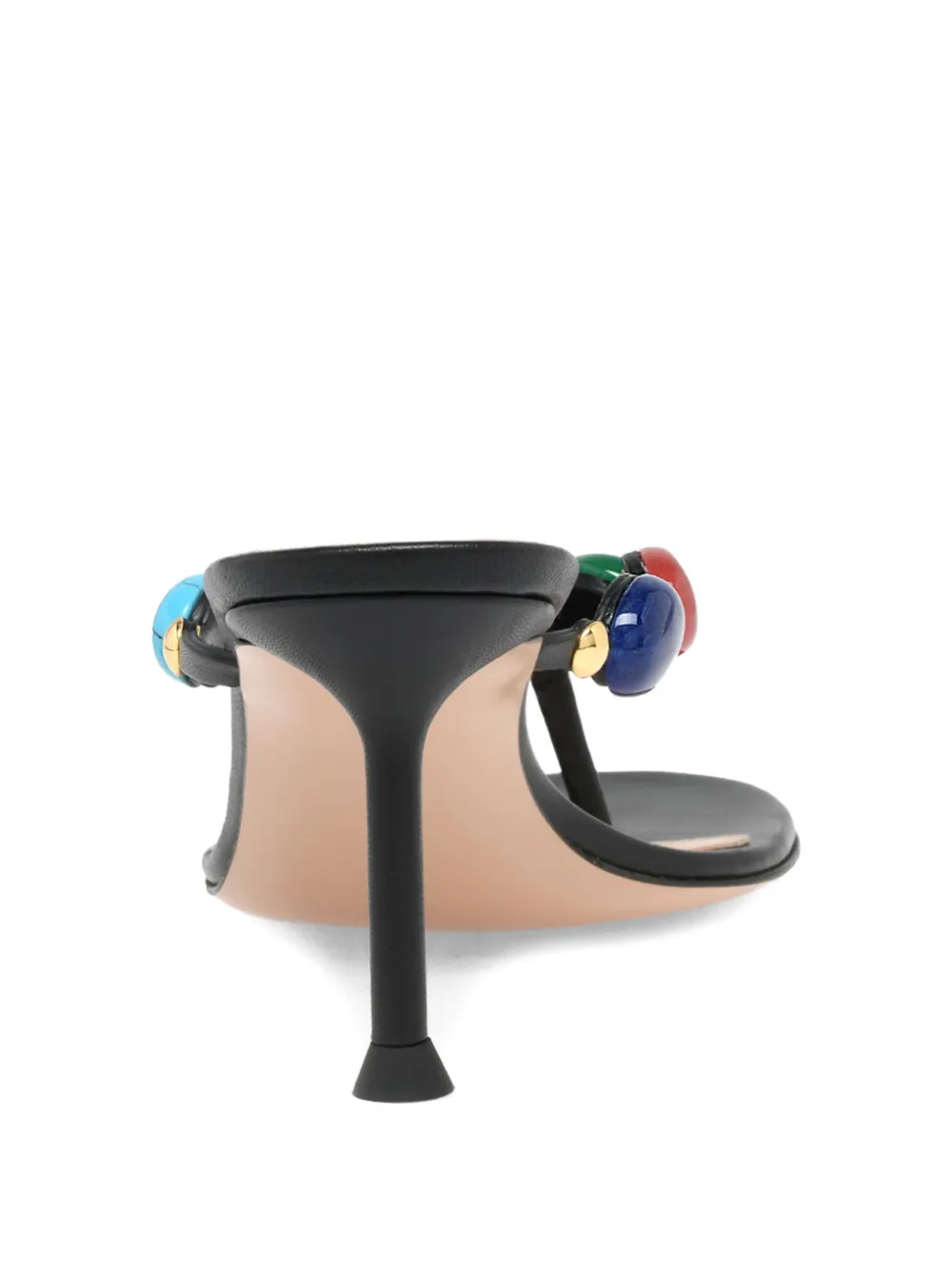 Gianvito Rossi 70 mm Shanti verfraaide sandalen met hak Zwart