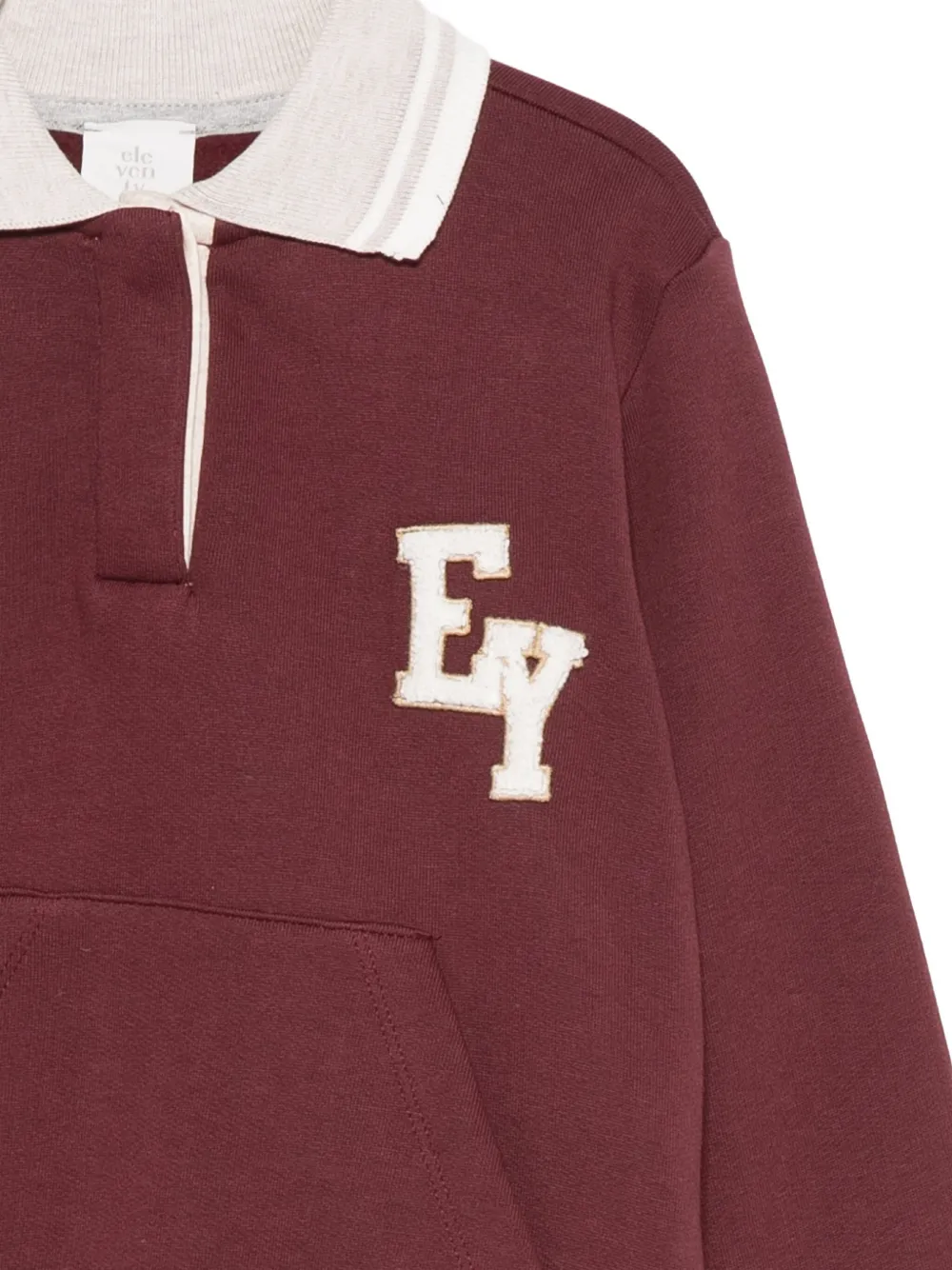 Eleventy Kids Sweater met logopatch Rood