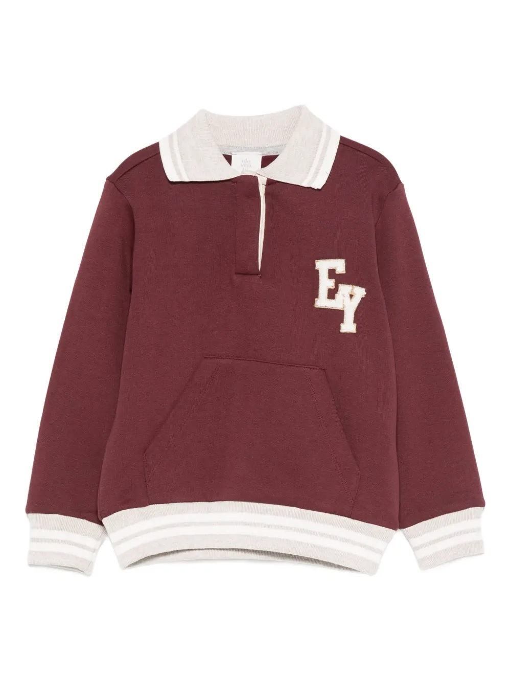 Eleventy Kids logo-patch sweatshirt - Rosso