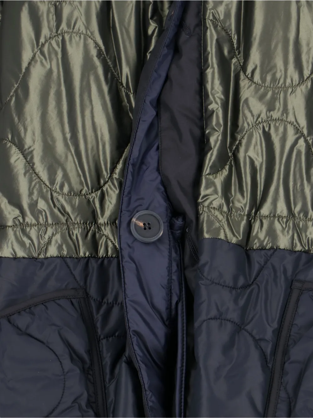 Marfa Stance Parachute Patchwork Reversible Parka In Green