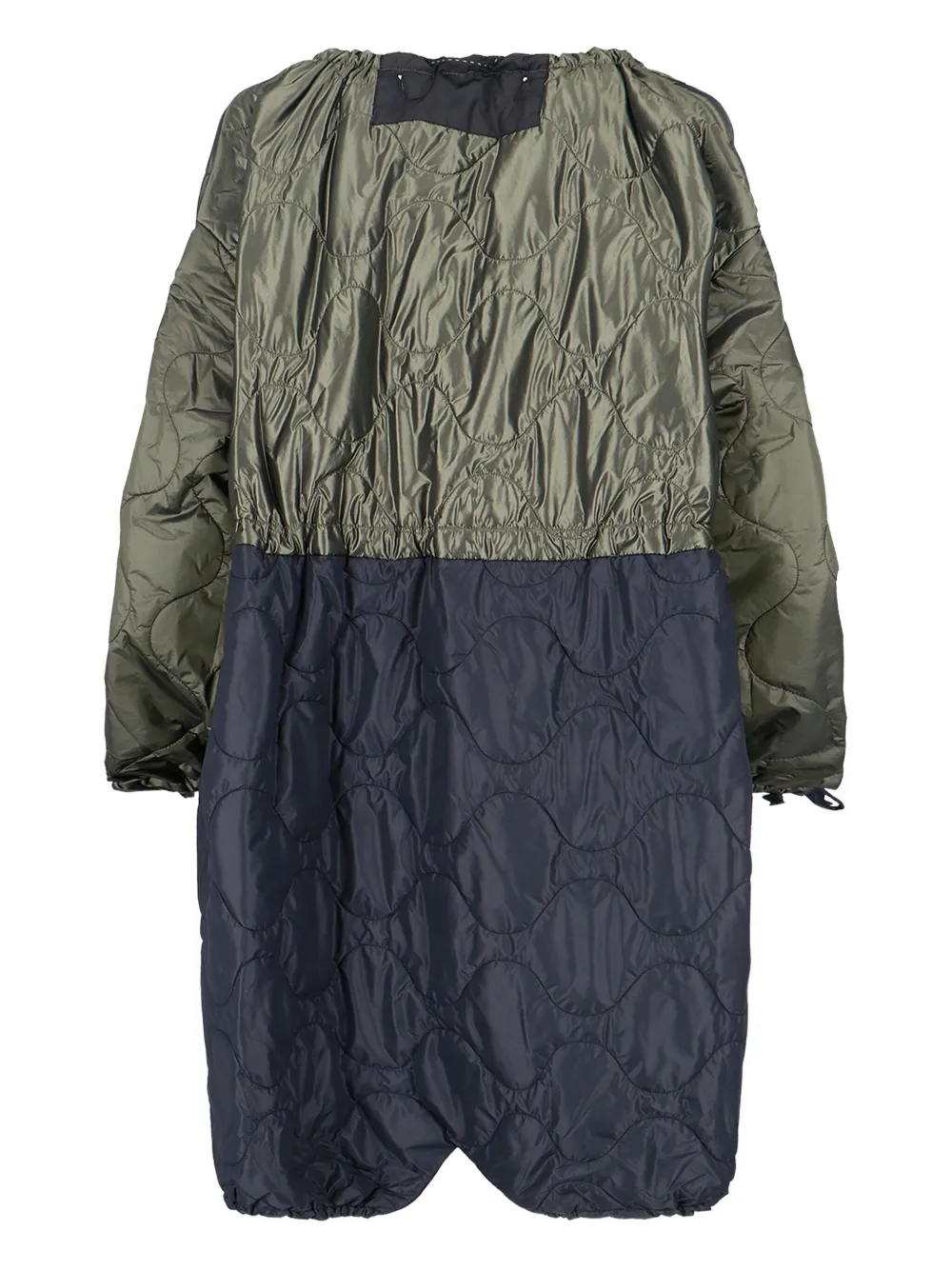 Marfa Stance Parachute Patchwork Reversible Parka In Green