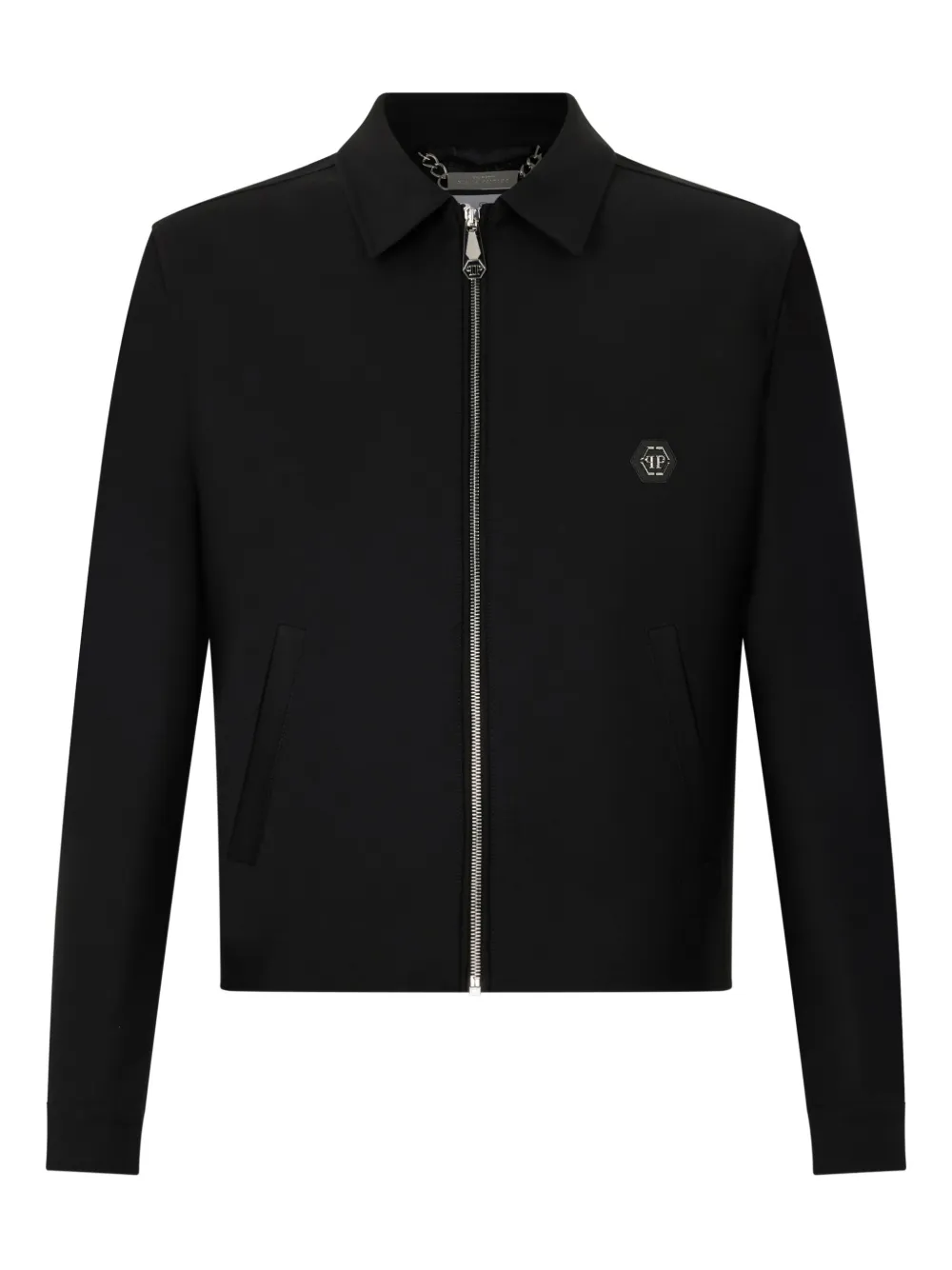 Philipp Plein shirt-collar zip jacket - Nero