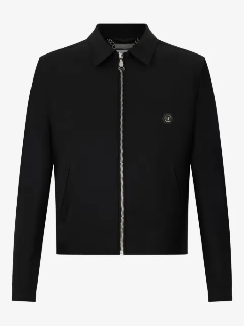 Philipp Plein shirt-collar zip jacket