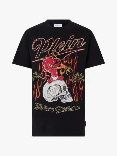 Philipp Plein rhinestone-print T-shirt