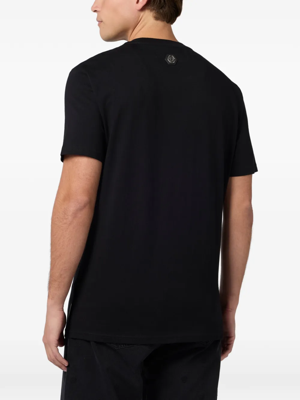 Philipp Plein T-shirt met stras print Zwart