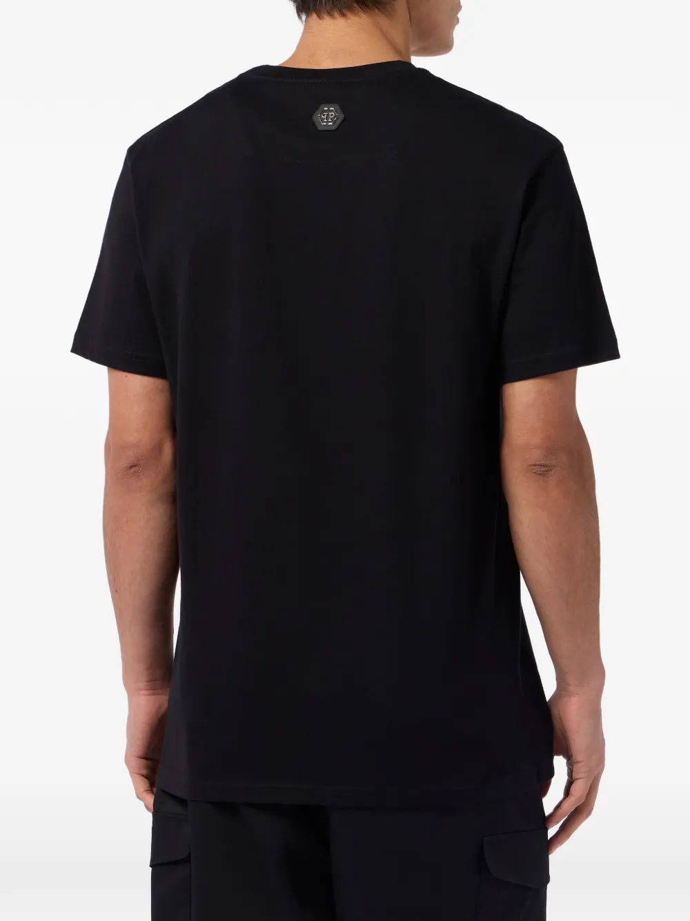 Philipp Plein T-shirt met doodskop van stras Zwart