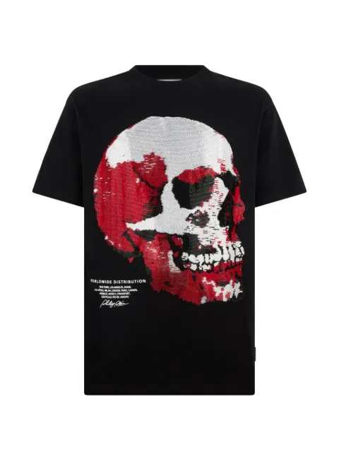 Philipp Plein camiseta con calavera de strass