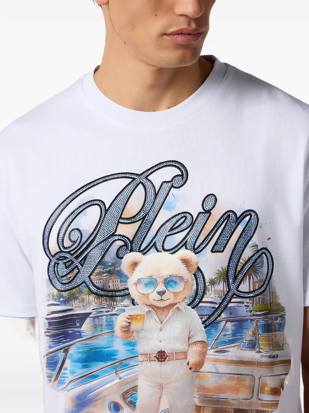 Philipp Plein T-shirt met ronde hals Wit