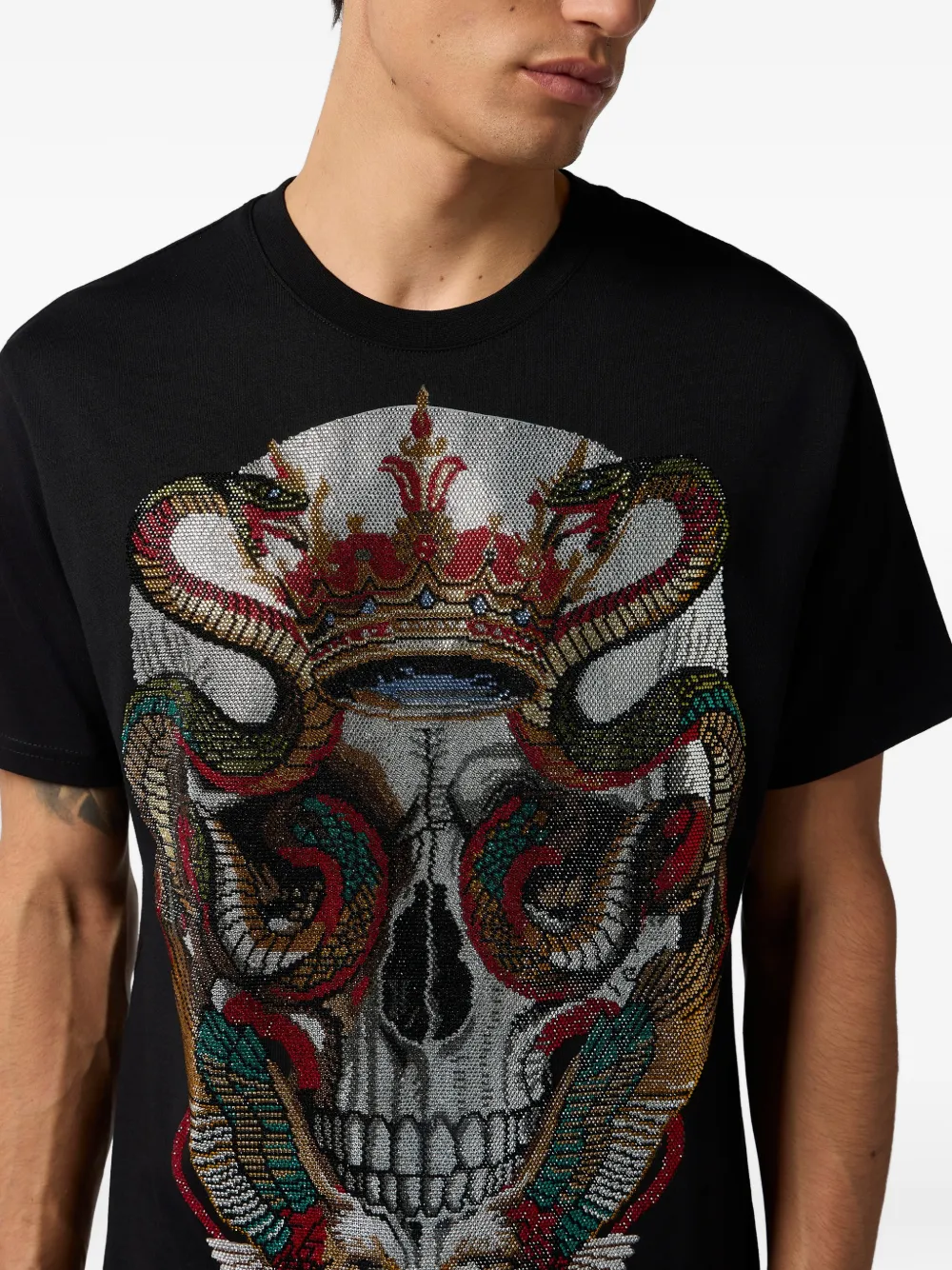 Philipp Plein ラインストーン Tシャツ | ブラック | FARFETCH JP