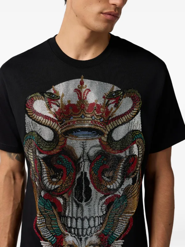 Philipp Plein ラインストーン Tシャツ | ブラック | FARFETCH JP