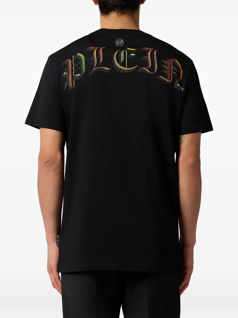 Philipp Plein T-shirt met stras patroon Zwart