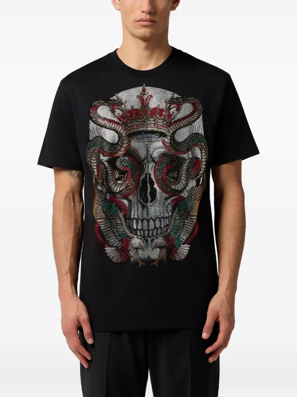 Philipp Plein ラインストーン Tシャツ | ブラック | FARFETCH JP