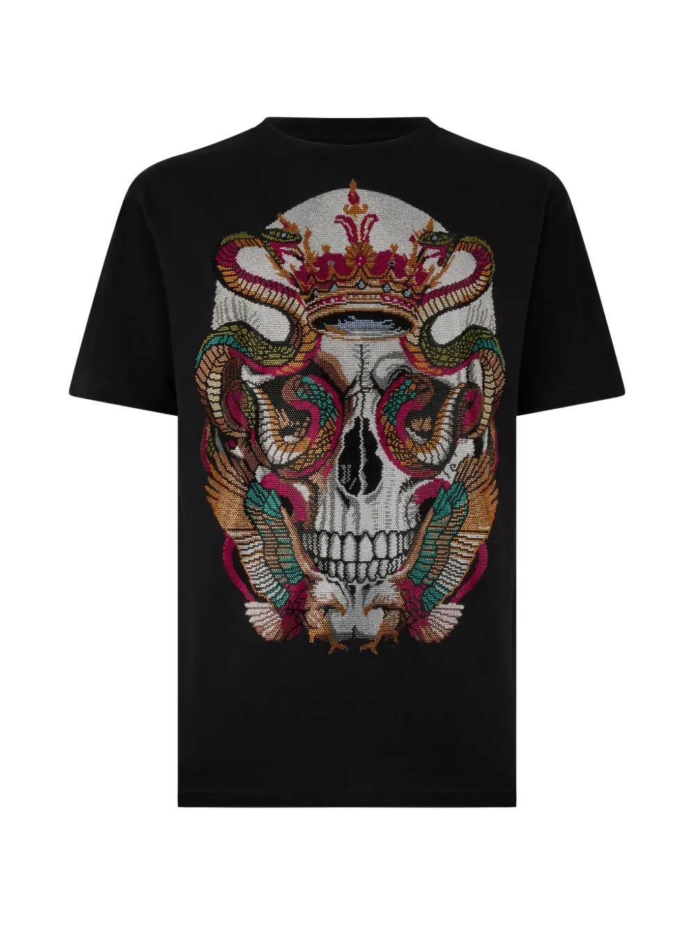 Philipp Plein rhinestone-pattern T-shirt - Schwarz