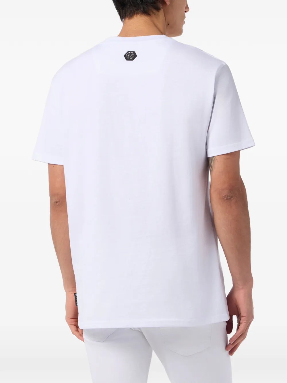 Philipp Plein T-shirt met logo en ronde hals Wit
