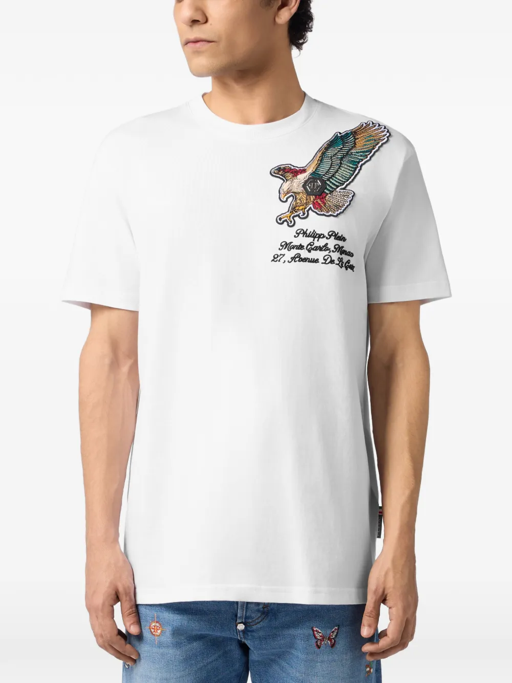 Philipp Plein T-shirt met geborduurde patch Wit