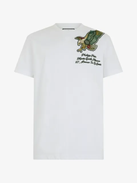 Philipp Plein playera con parche bordado