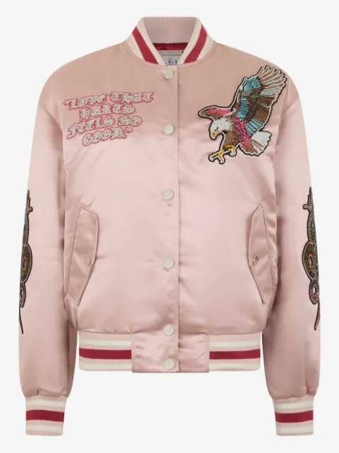 Philipp Plein oversized bomber patches strass