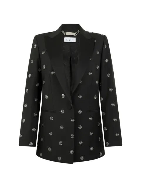 Philipp Plein rhinestone-monogram blazer