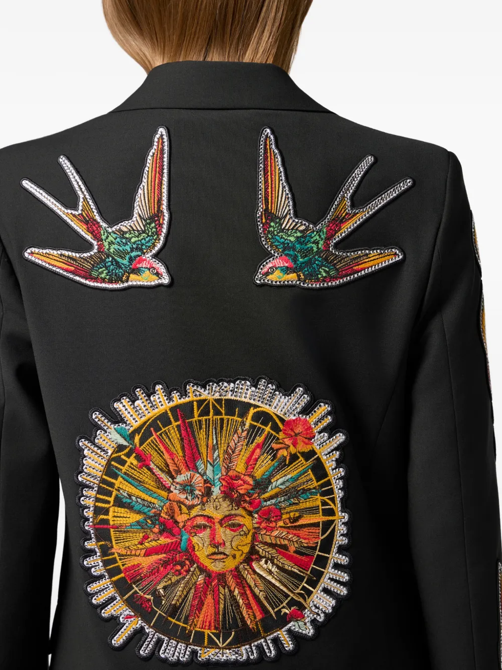 Philipp Plein Blazer met borduurwerk en knopen Zwart