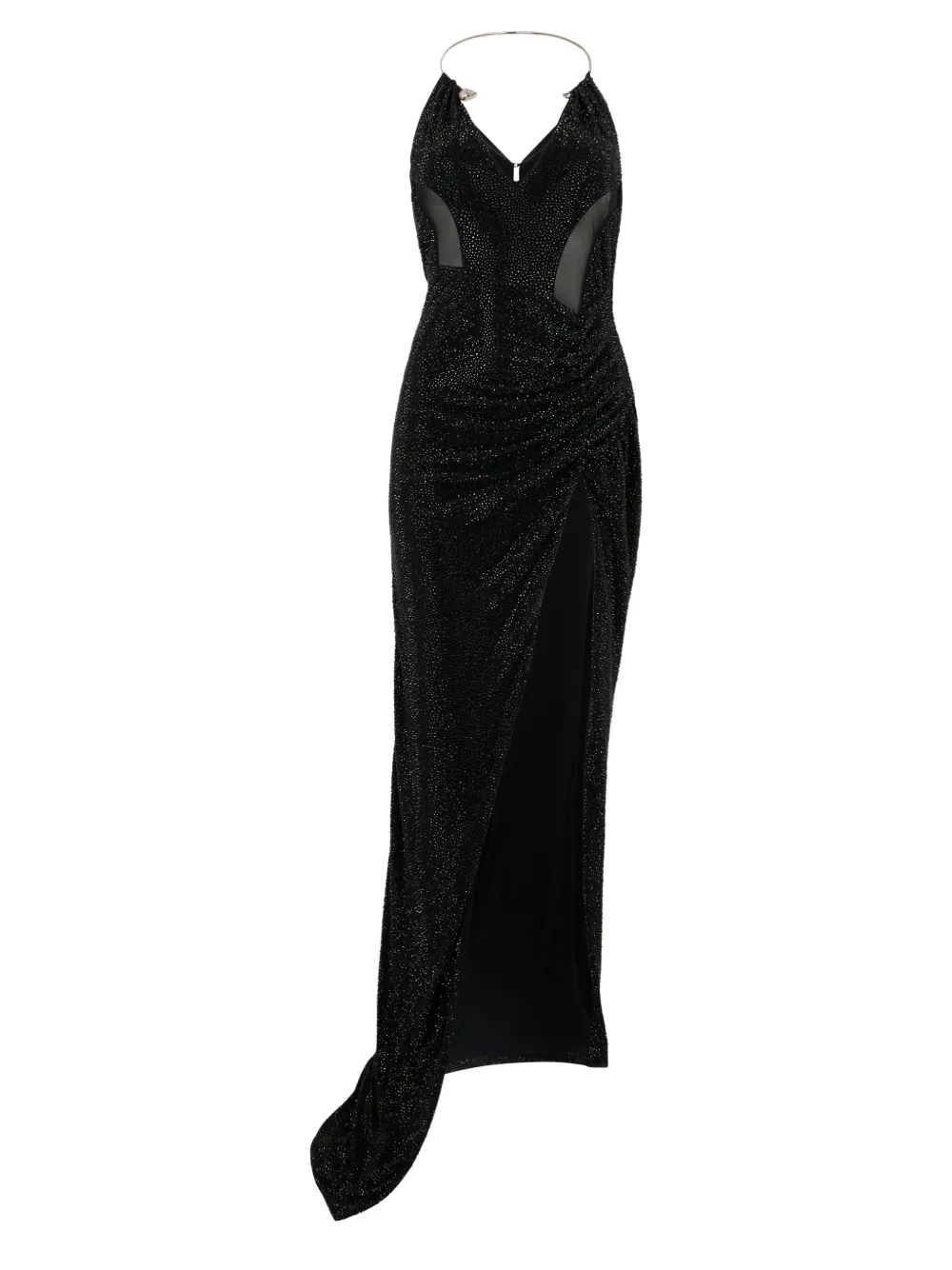 Philipp Plein slit open-back maxi dress - Black
