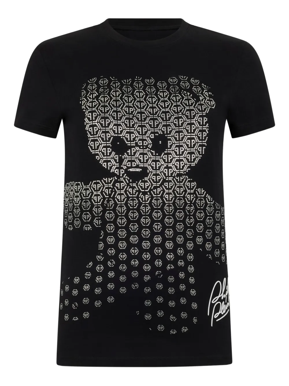 Philipp Plein teddy bear logo-detail T-shirt - Nero