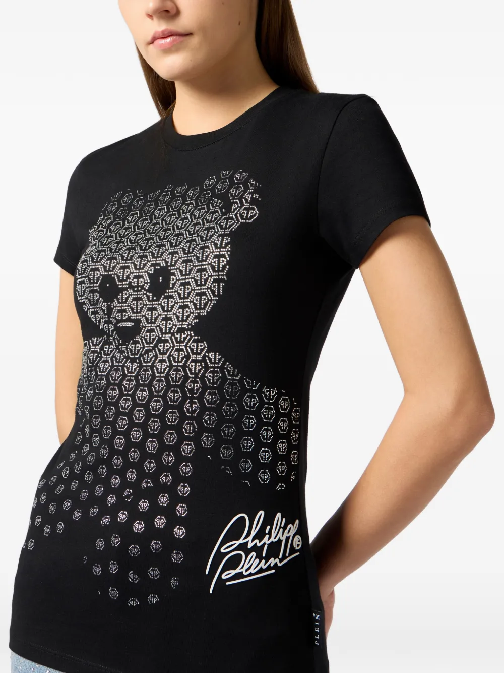 Philipp Plein Teddybeer T-shirt met logodetail Zwart