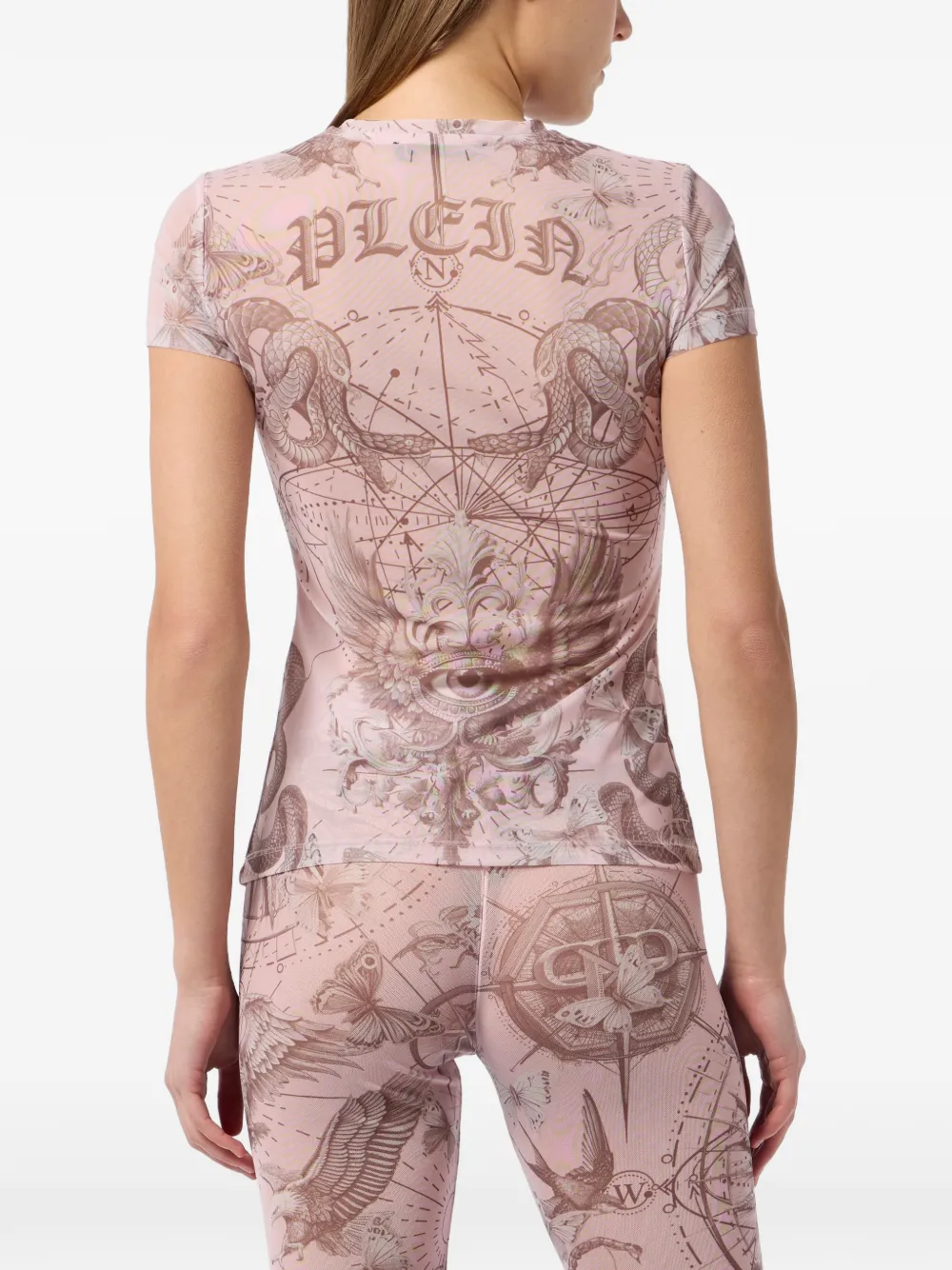 Philipp Plein T-shirt met print Roze