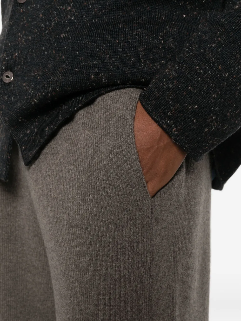 Roberto Collina Trainingsbroek met trekkoord Bruin