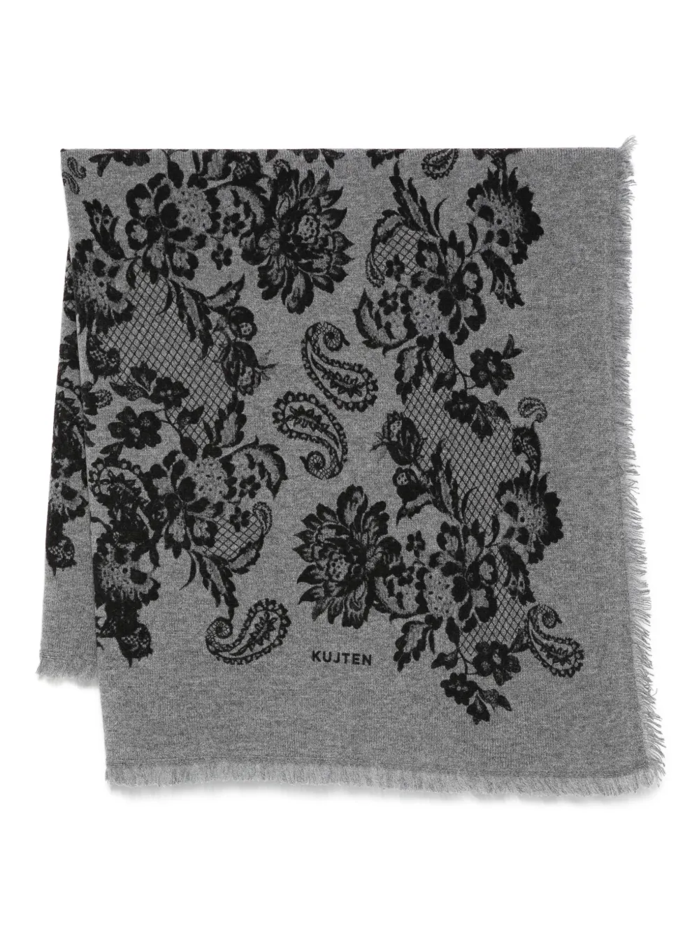 kujten bufanda con motivo floral | gris | Image 1