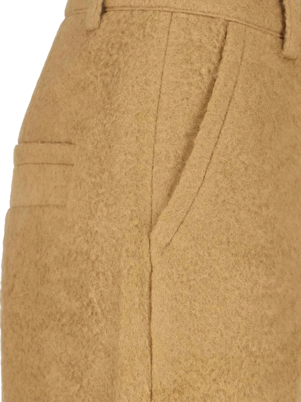 Low Classic Broek met riemlussen Beige