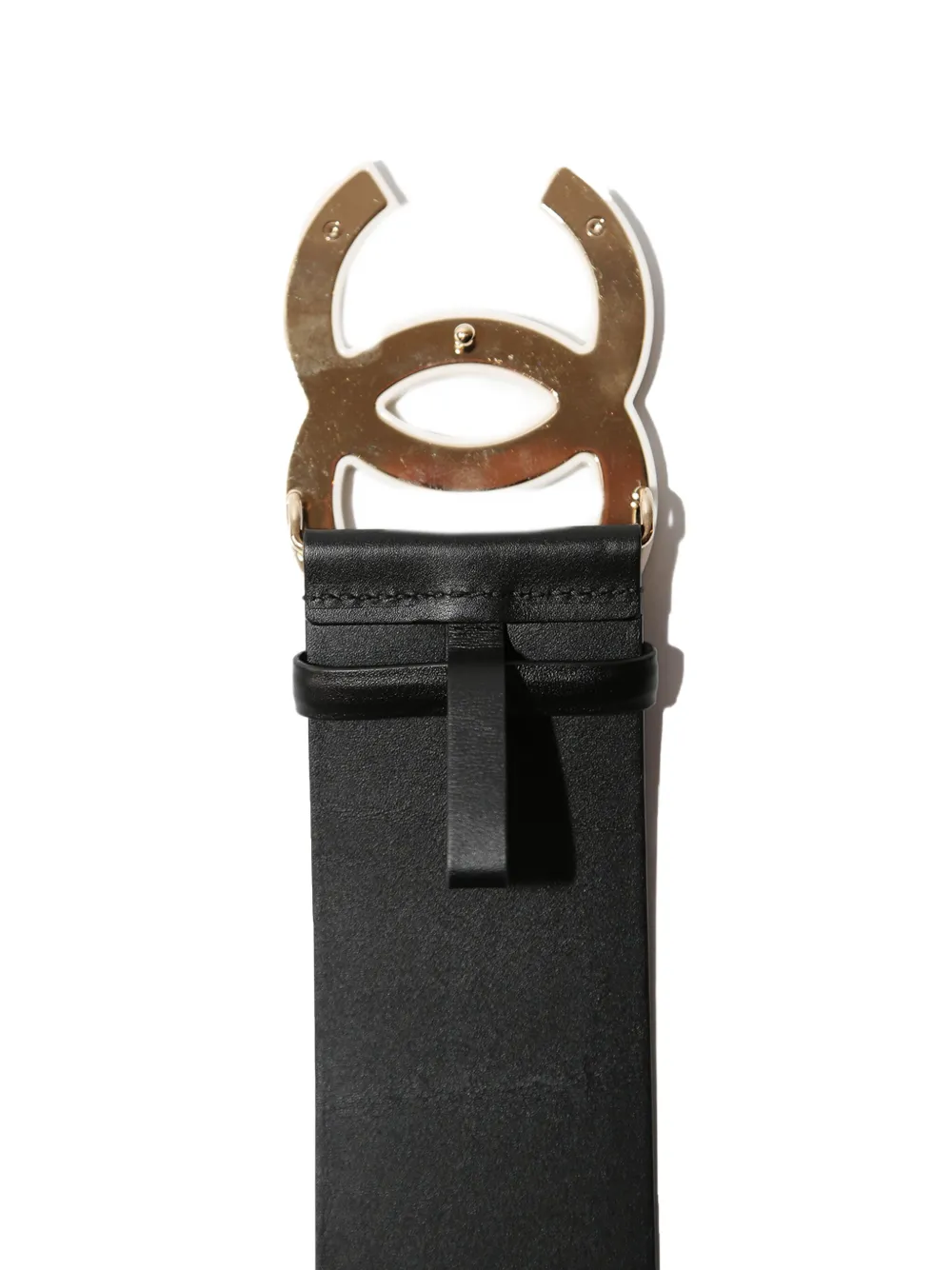 Pre-owned Chanel 2019 La Pausa Cc Belt In Black