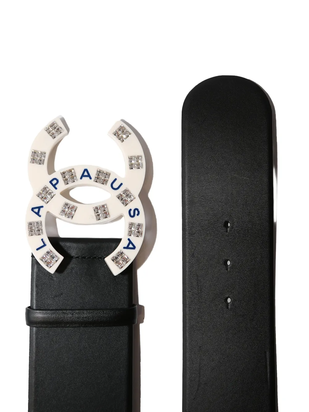 Pre-owned Chanel 2019 La Pausa Cc Belt In Black