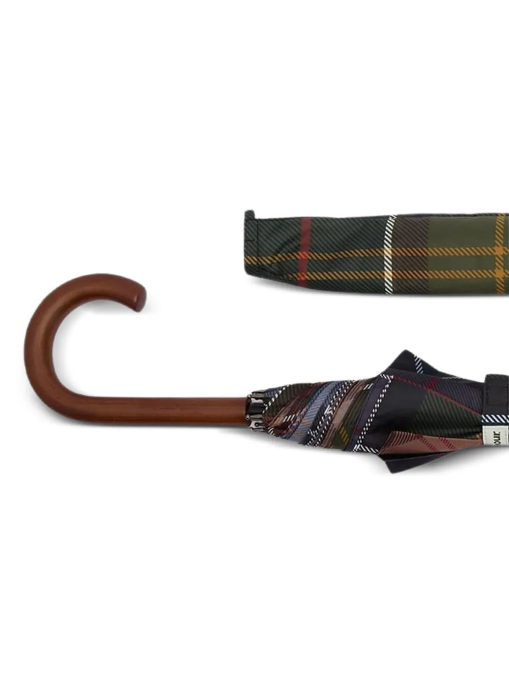 Paul Smith x Barbour paraplu met tartan ruit - Zwart