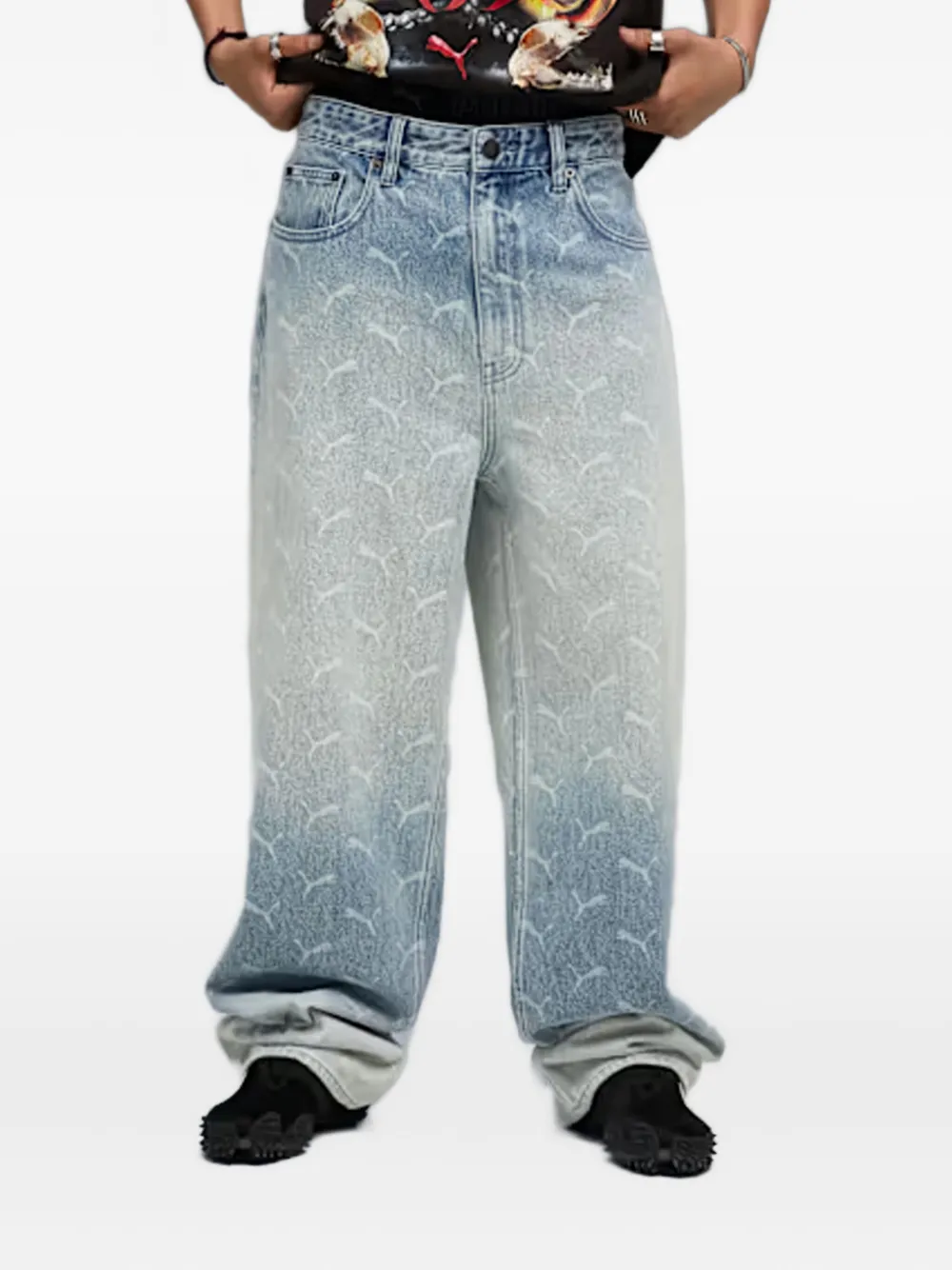 PUMA x A$AP Rocky monogram jeans - Blauw