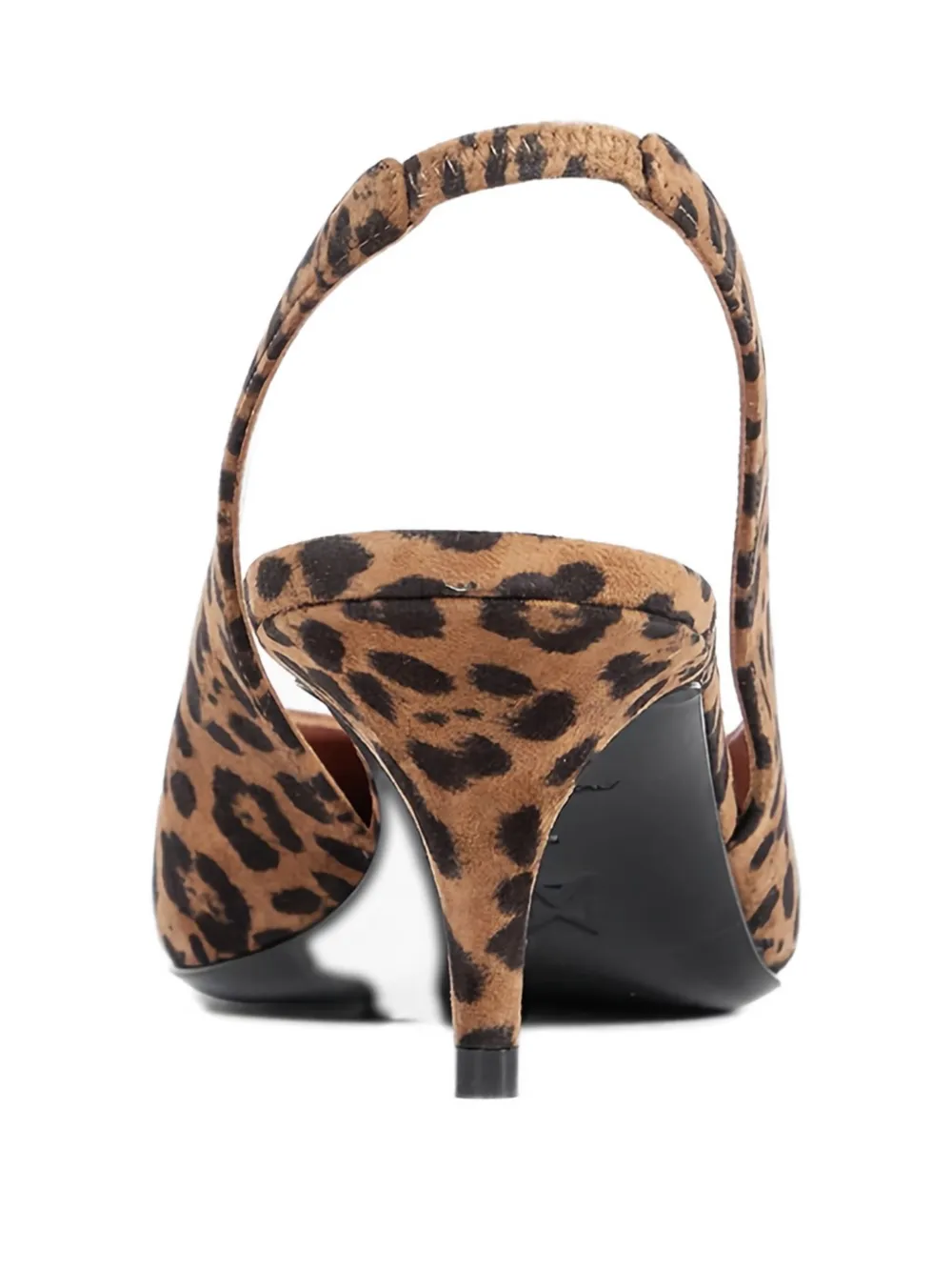 Amina Muaddi leopard printed slingback pumps Bruin