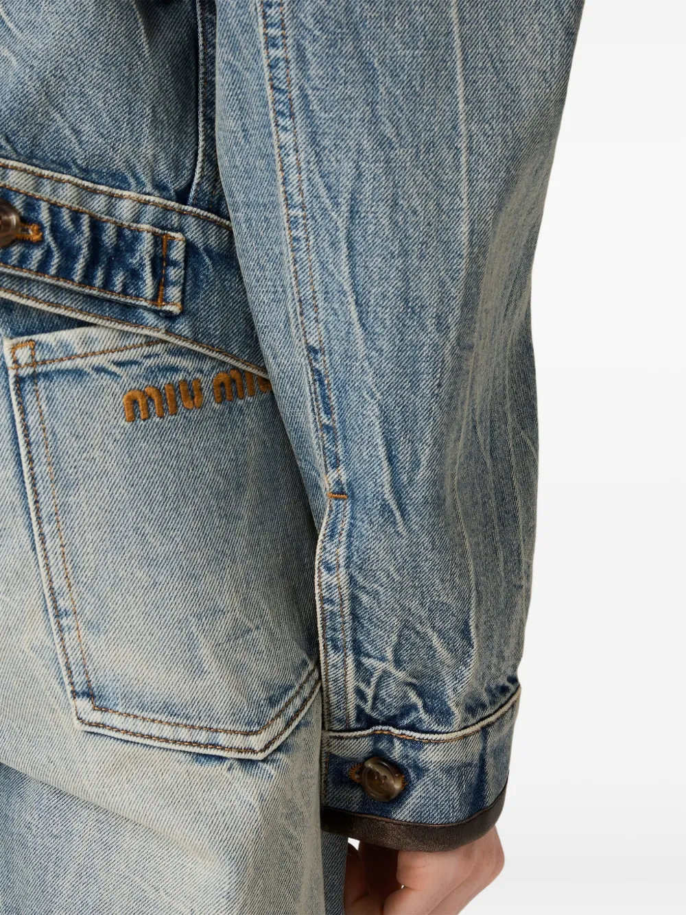 Miu Miu Patch-pocket Jeans In Blue