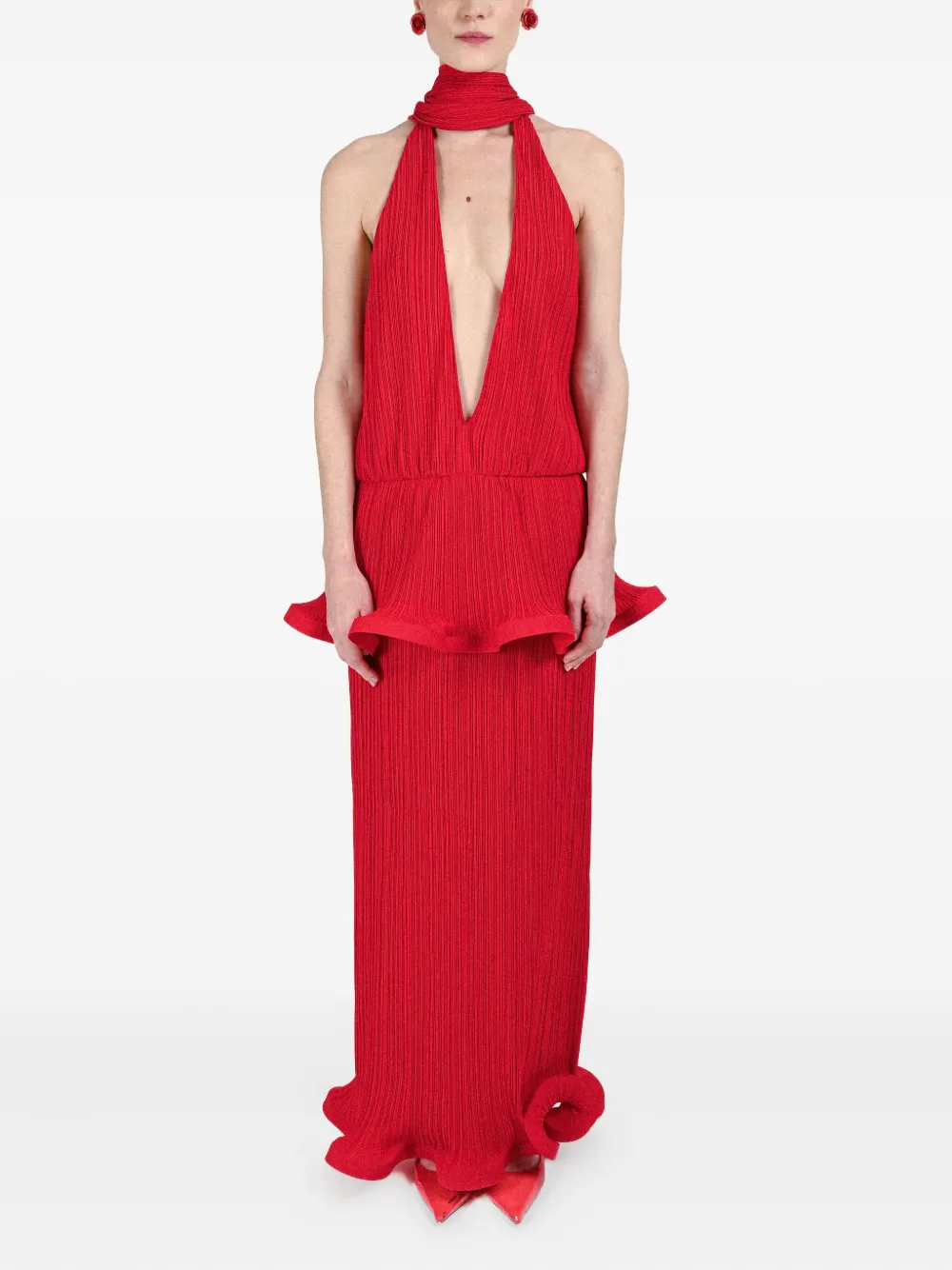 Rowen Rose robe plissée à col plongeant | Robes de soirée & robes de cocktail | Image 2