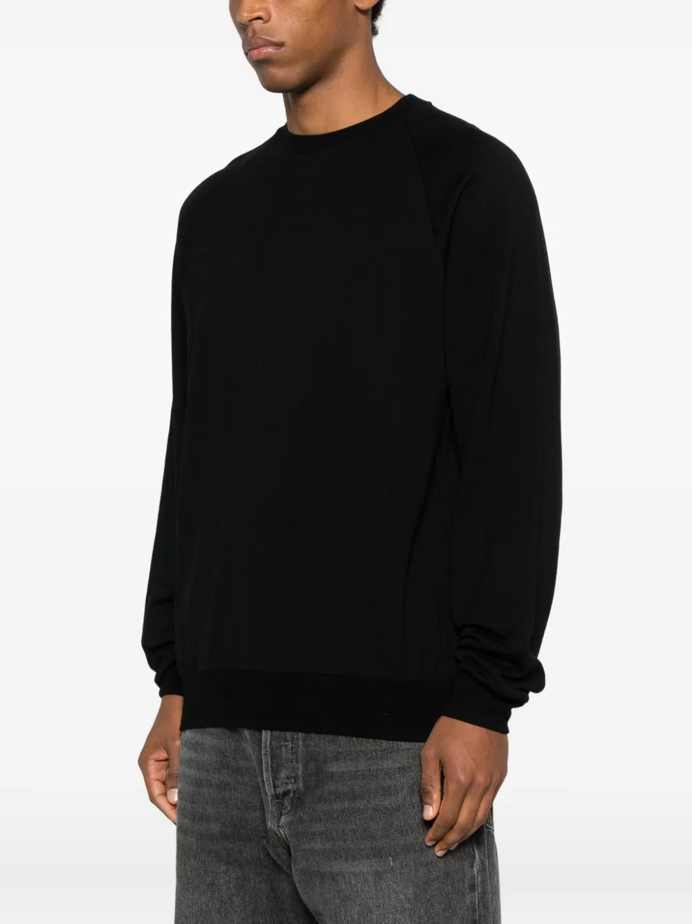 Auralee Crew-neck Sweatshirt In Black