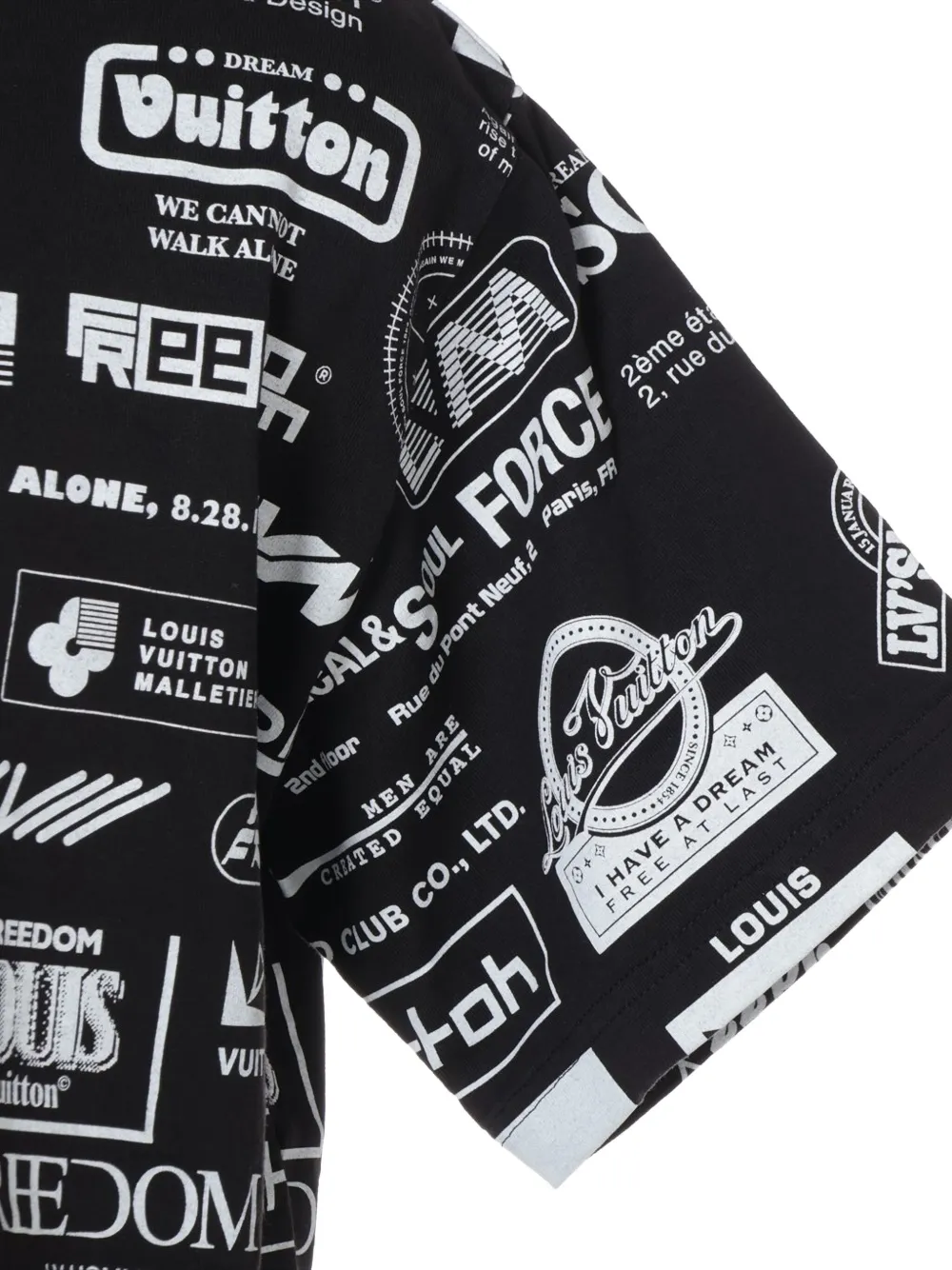 Pre-owned Louis Vuitton 2019 Logo T-shirt In Black